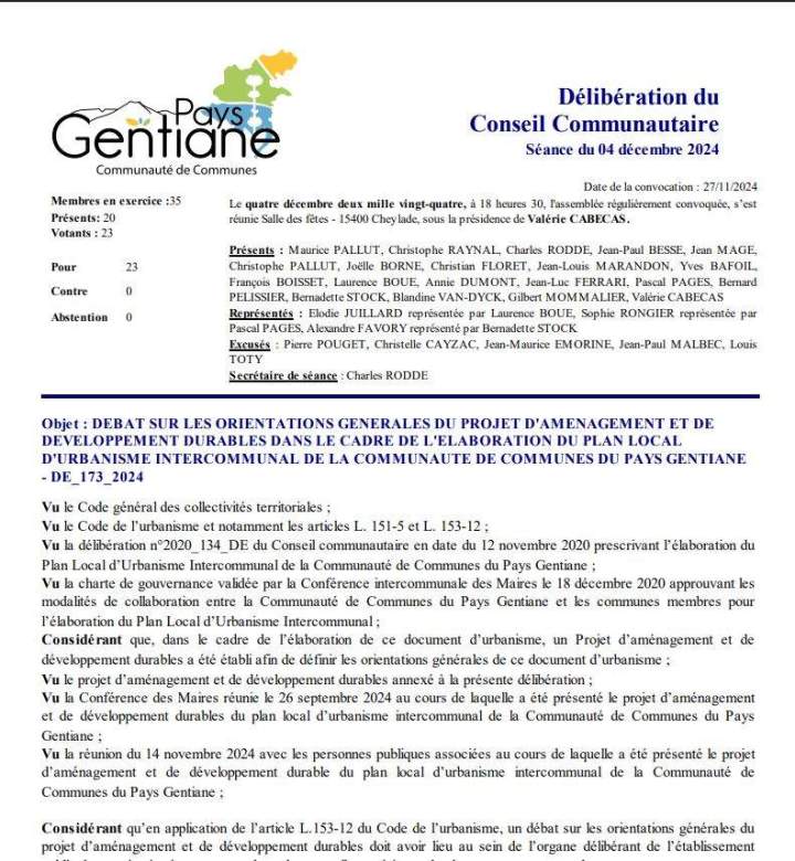 Conseil Communautaire